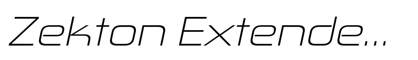 Zekton Extended Light Italic